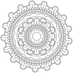 Leaf Flower Petal Coloring Mandala Art Simple Graphic Shape Vector Floral Oriental Outline Vintage Decorative Elements Pattern Illustration Islam Arabic Indian Turkish Mystic Religion Morals Lotus