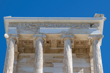 details from the temple of the Parthenon, Acropolis of Athens, Greece