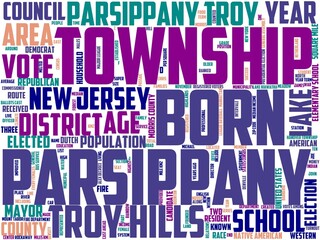 Obraz premium parsippany–troy hills typography, wordcloud, wordart, pond,scenery,sky,season
