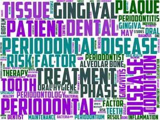 Obraz premium periodontology typography, wordcloud, wordart, dentistry,periodontology,medical,medicine