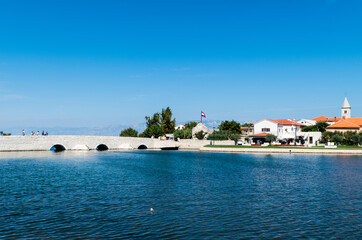 View of the Town of Nin at the Adriatic Sea