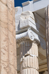 details from the temple of the Parthenon, Acropolis of Athens, Greece