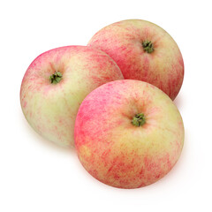 Fototapeta na wymiar rustic apples isolated on a white background.