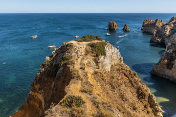 Fototapeta na wymiar A ocean view to beach, Algarve region, Portugal