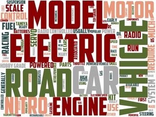 radio controlled car typography, wordcloud, wordart,