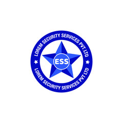 Security Services logo with star icon. ESS star security.