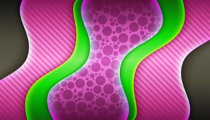 Naklejka premium modern color lines geometric shape lime green and bright gradient pink shadows background