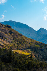 landscape with blue sky