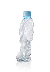 small crushed plastic bottle