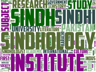 Fototapeta premium sindhology typography, wordcloud, wordart,