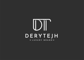 Letter D T logo design for personal brand or company