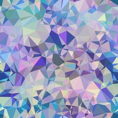Seamless iridescent triangle pattern for surface pattern print. High quality illustration. Blue and purple holographic vivid trendy swatch. Funky contemporary graphic tile for background or textile.