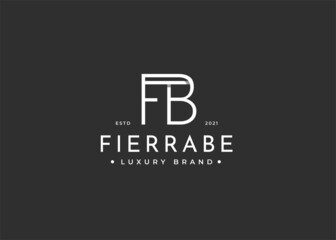 Letter F B logo design for personal brand or company