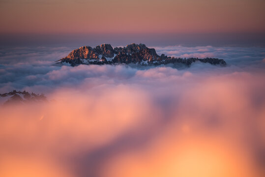 high above the clouds