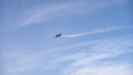 Military airplane in the sky