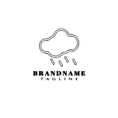 rain logo cartoon icon design vector illustration cute
