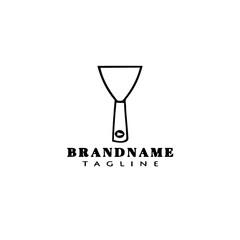 masonry tool logo cartoon icon design template black isolated vector
