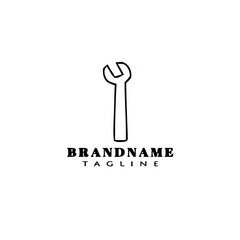 wrench logo icon design template vector illustration