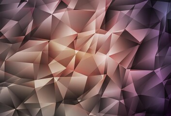 Plakat Dark Pink vector polygonal pattern.