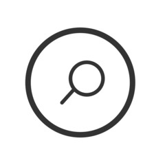 Search vector icon. Search magnifying glass flat icon for apps and websites