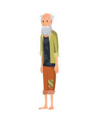 Homeless people. Sad jobless people in dirty clothes begging money. Unemployment men needing help. Beggar bum or vagrant homeless people