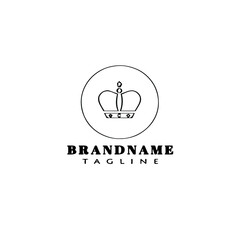 crown logo cartoon icon design template isolated vector illustration
