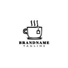 coffee cup logo design template icon vector cute