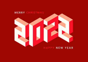 Christmas card 2022 in typography design