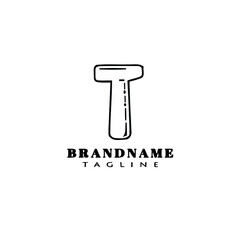 cute hammer logo icon design vector simple unique