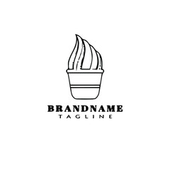 ice cream stick logo cartoon design icon illustration