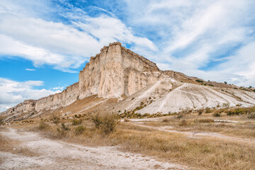 Fototapeta na wymiar Panoramic view of the famous White rock in Crimea, beautiful landscape for postcards