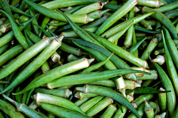 Alimento legume Quiabo...
