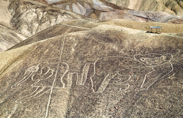 The Monkey Geoglyph at Palpa in Peru