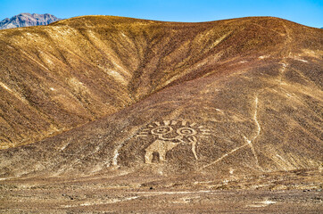 Aerial View of Palpa Geoglyphs in Peru