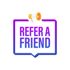 Refer a friend. Business success. Vector stock illustration.