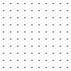 Square seamless background pattern from geometric shapes are different sizes and opacity. The pattern is evenly filled with small black hotdog symbols. Vector illustration on white background