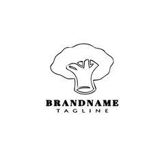 broccoli logo cartoon icon design template isolated vector illustration