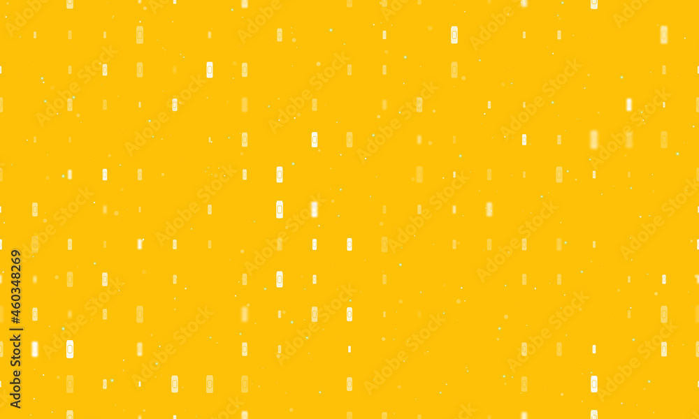 Poster seamless background pattern of evenly spaced white beer can symbols of different sizes and opacity. 