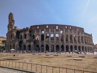 Colosseum on vacation after Covid, Italy.