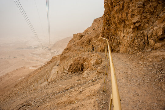 Ruins of the ancient fortress of Massada in Israel