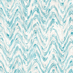 Aegean teal mottled swirl wave linen nautical texture background. Summer oceanside living style stripe home decor. Worn turquoise blue wavy coast effect dyed textile seamless pattern.