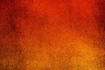 Gold and Red Grunge scratched abstract painting background texture design.