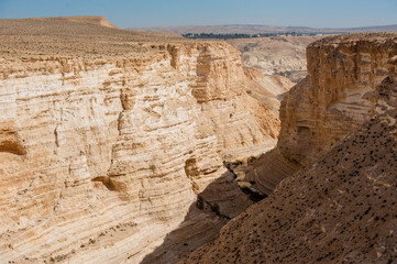 A Gorge in the Desert of Israel in a Time of Drought