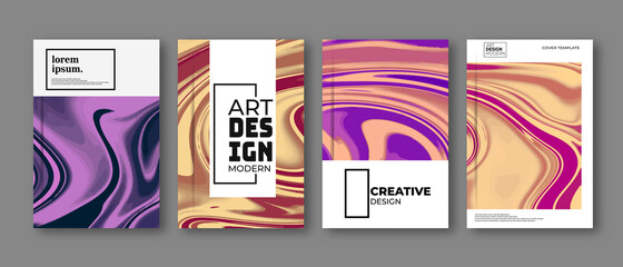 artistic covers design. creative fluid colors background