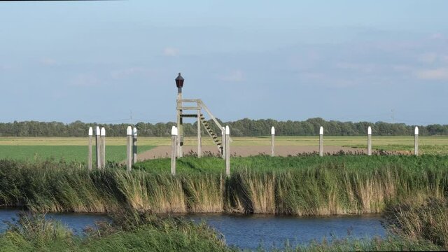 Unesco protected ancient former harbor of an island Schokland, the Netherlands