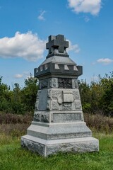 Obraz premium Monument to the 119th Pennsylvania Infantry on Howe Avenue, Gettysburg National Military Park,