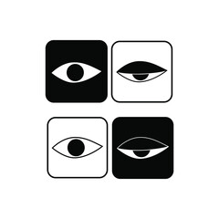 light and dark mode buttons with eyes icon.