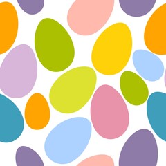 Seamless Easter pattern with eggs 