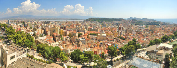 Panorama of the capital of Sardinia - Cagliari 