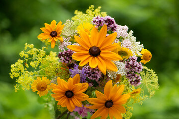 Colorful summer flower bouquet